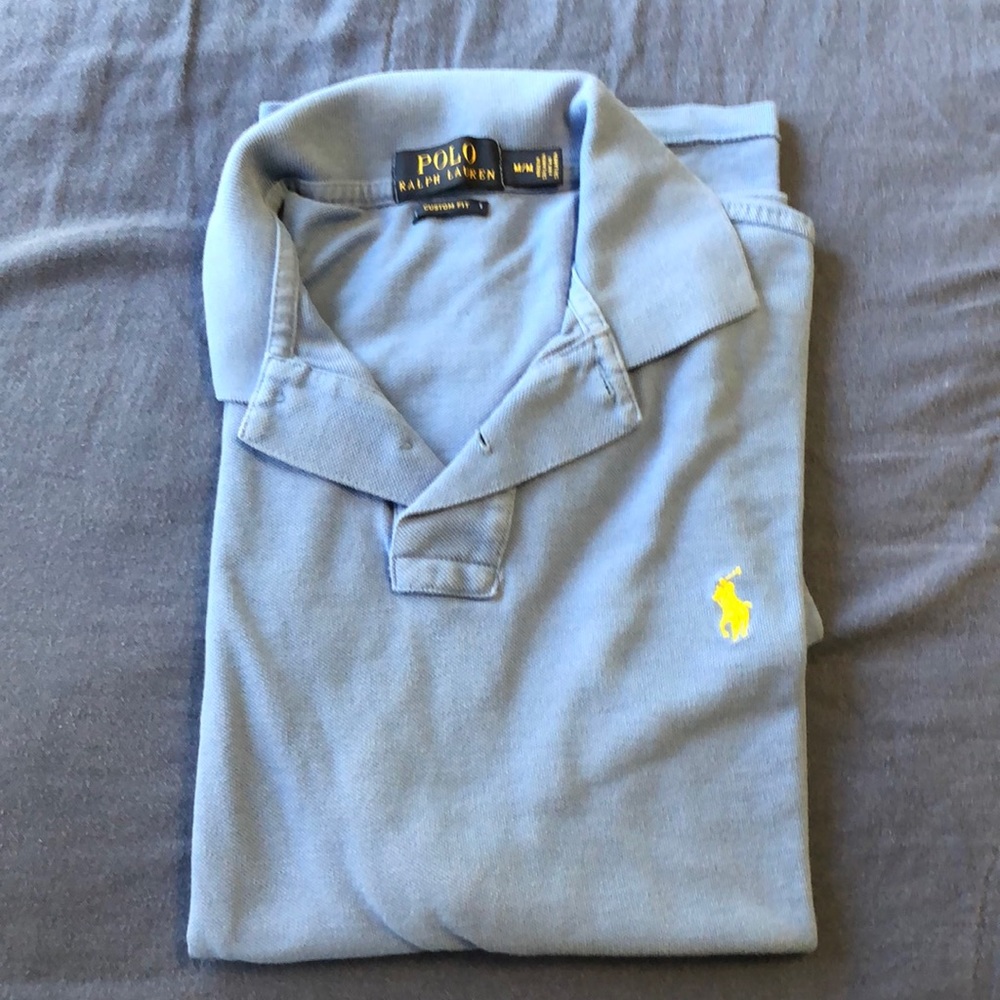 Polo Ralph Lauren Custom Fit Blue Polo Shirt